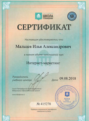 Маркетолог Илья Мальцев