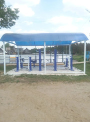 Благоустройство территории, сварщик Александр Иванович Ремнёв